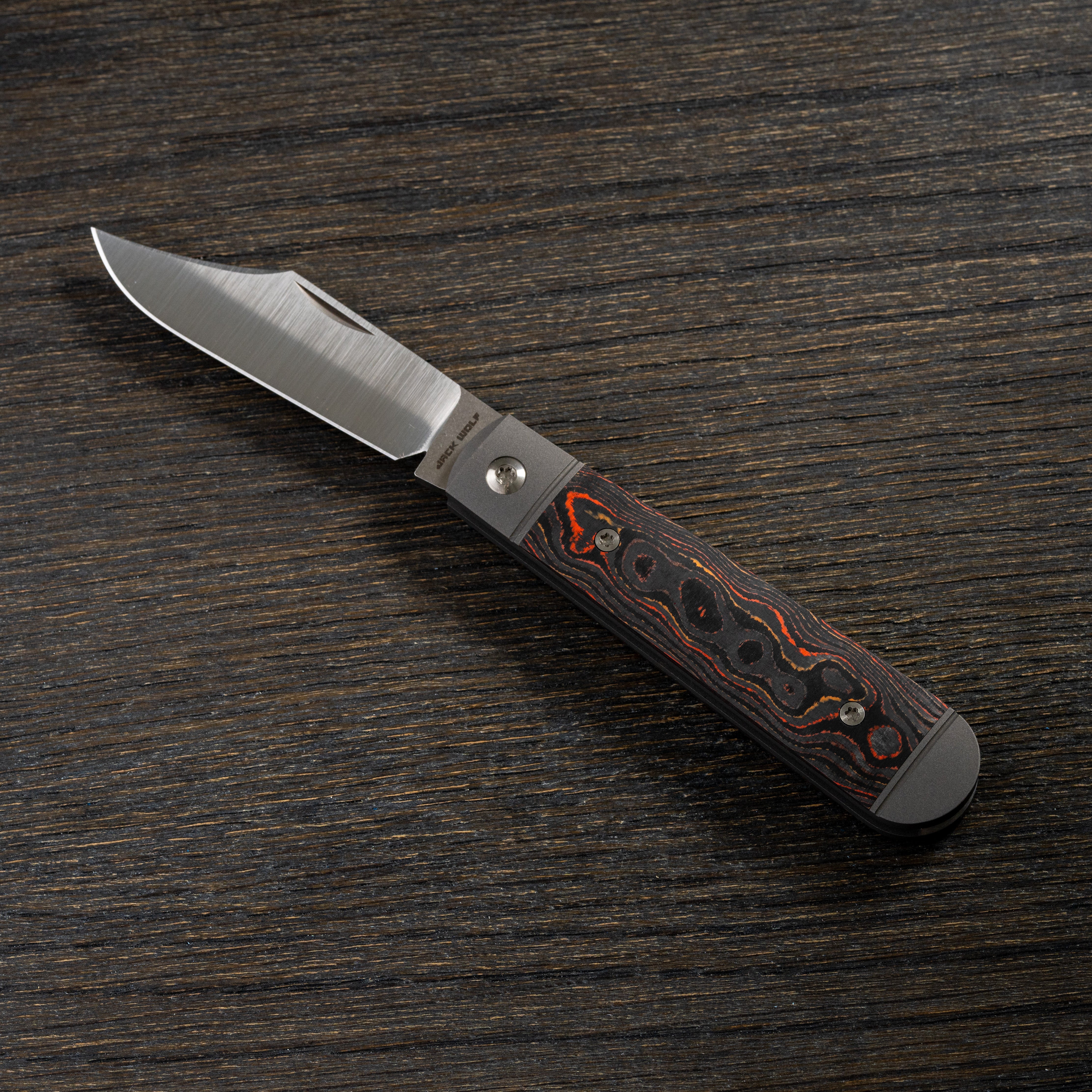 Jack Wolf Knives Big Bro Jack CamoCarbon Gecko - C. Risner Cutlery LLC