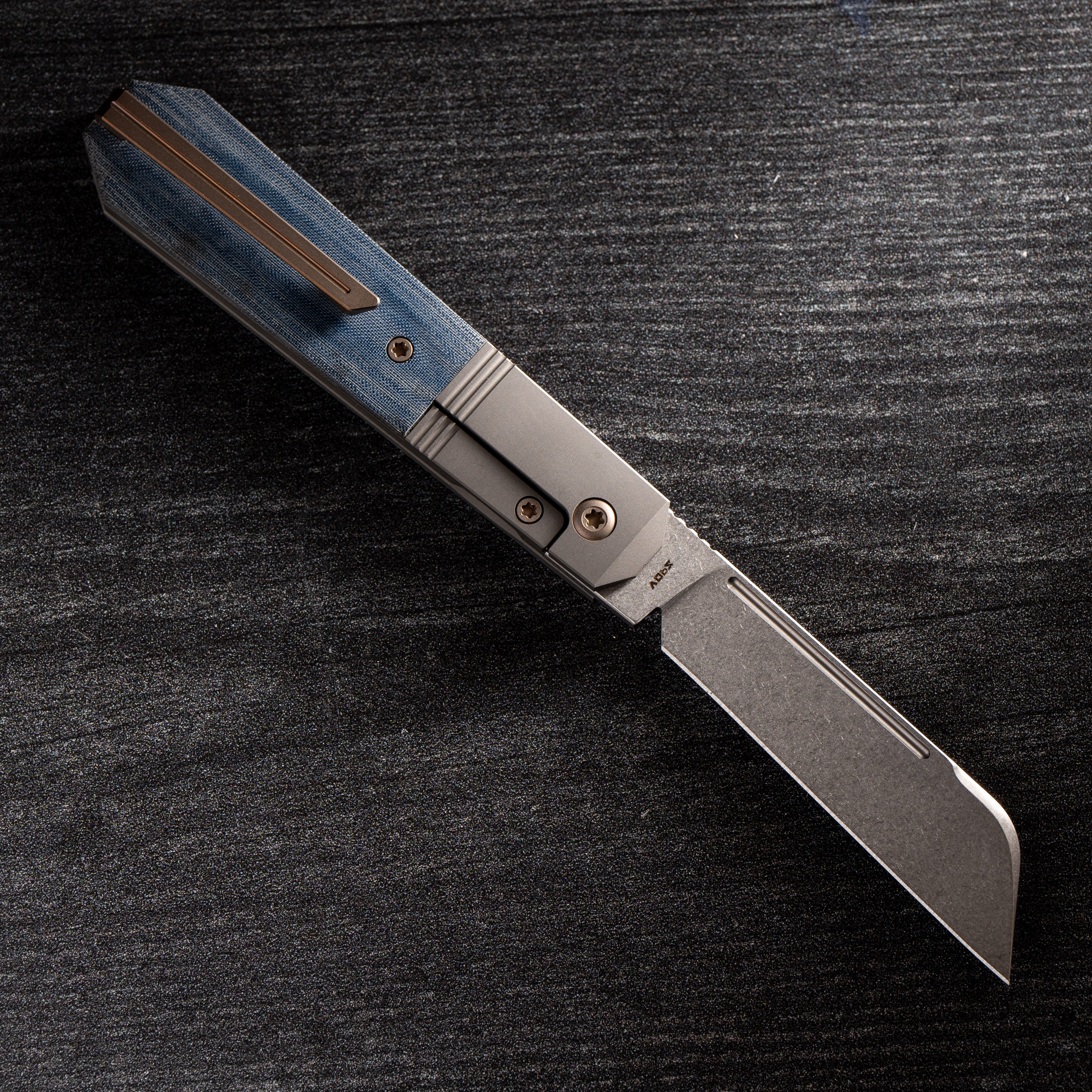 After Hours Jack - Blue Linen Micarta Stonewash