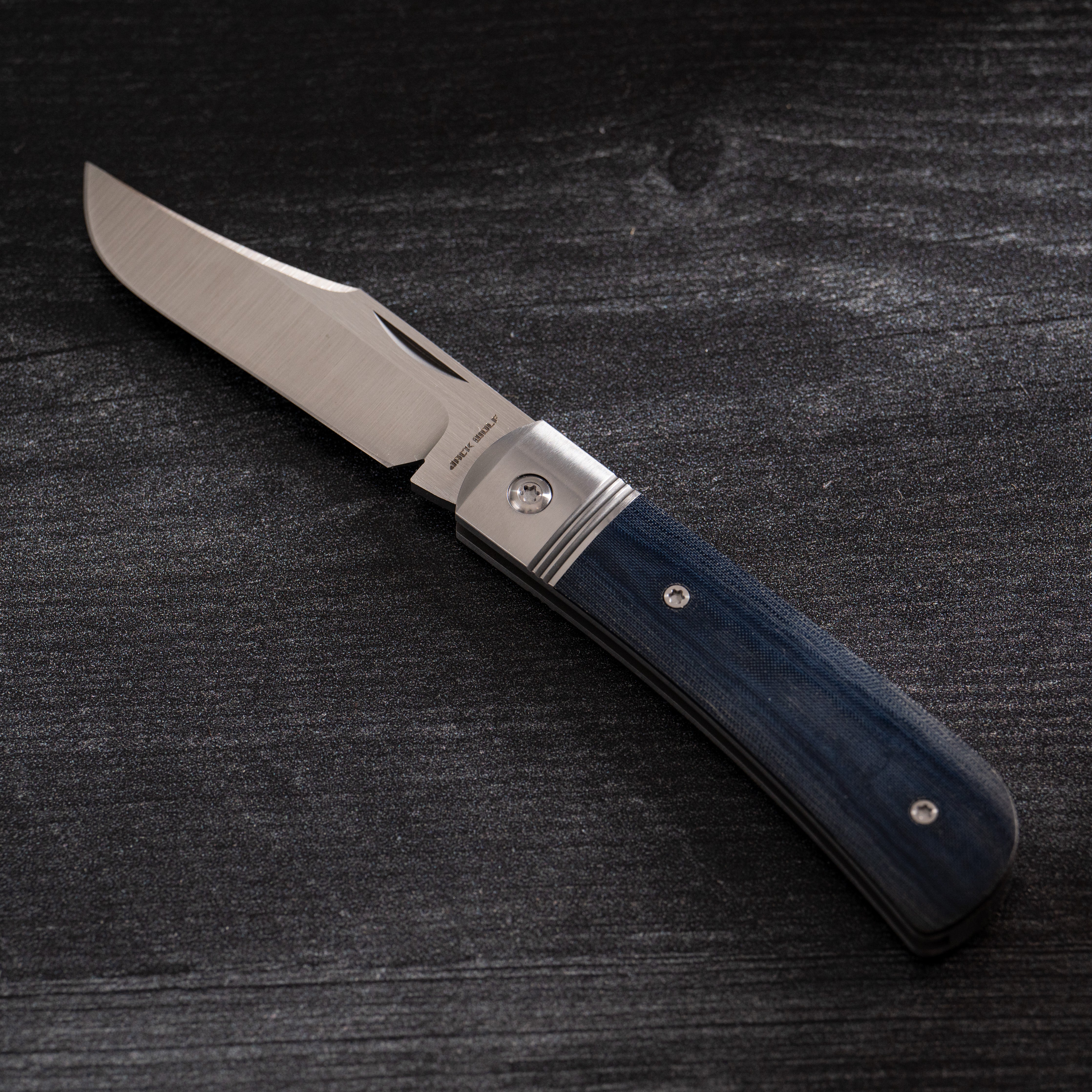 Benny's Clip - Blue Linen Micarta