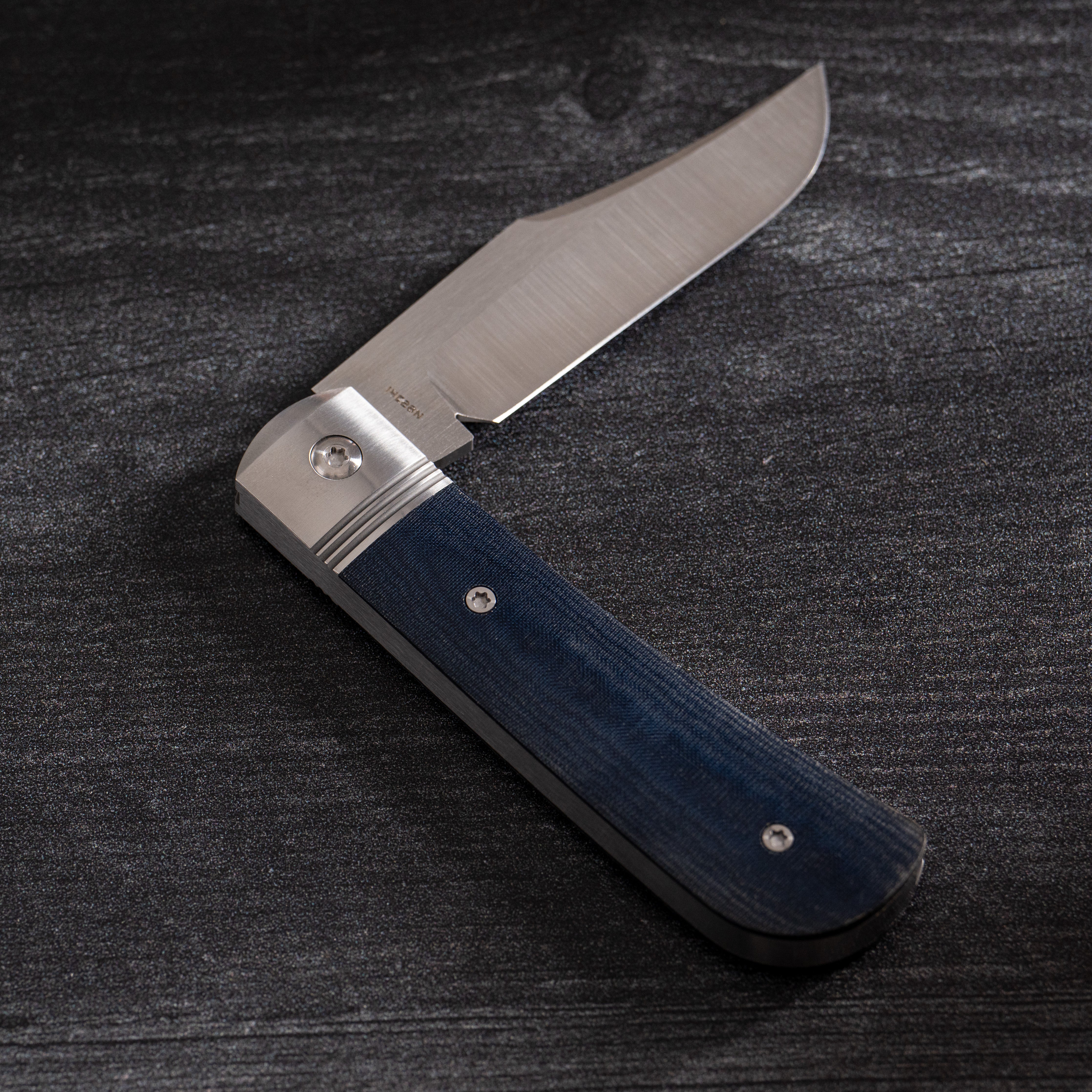 Benny's Clip - Blue Linen Micarta