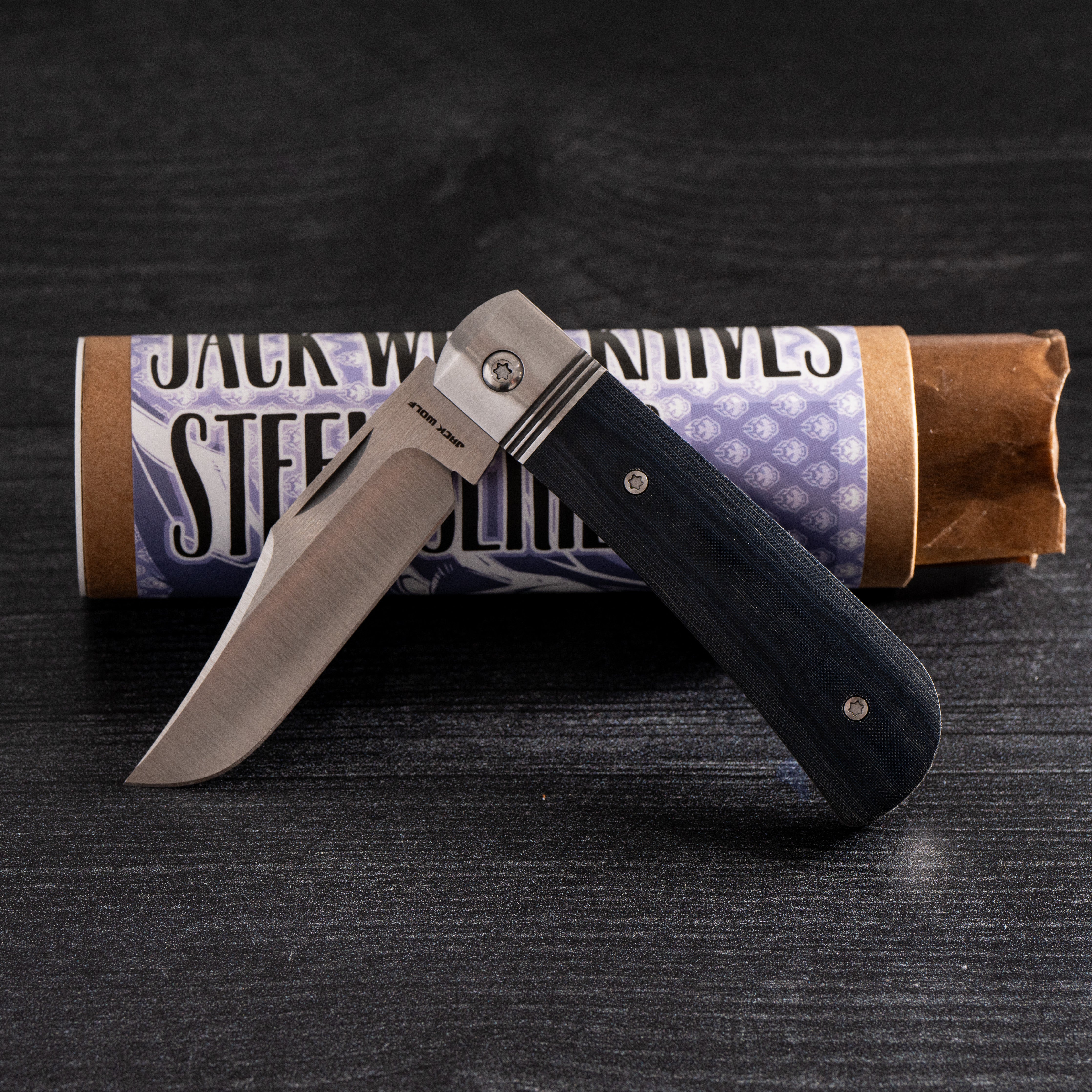 Benny's Clip - Blue Linen Micarta