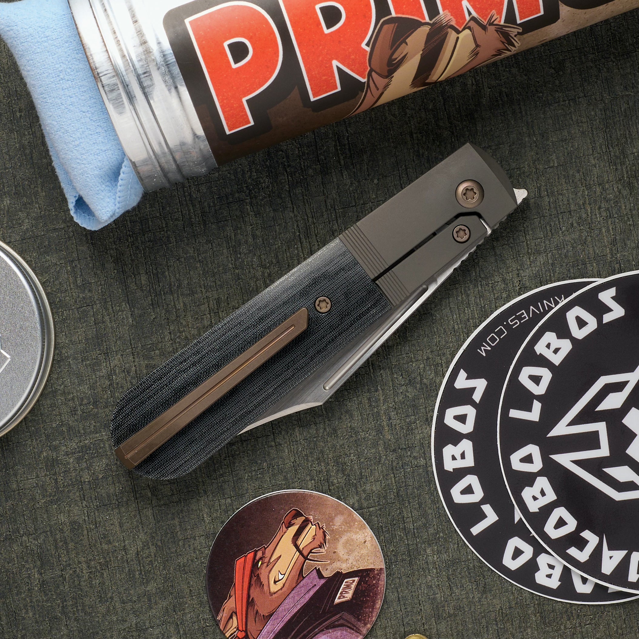 Primo Jack - Black Linen Micarta Hand Satin